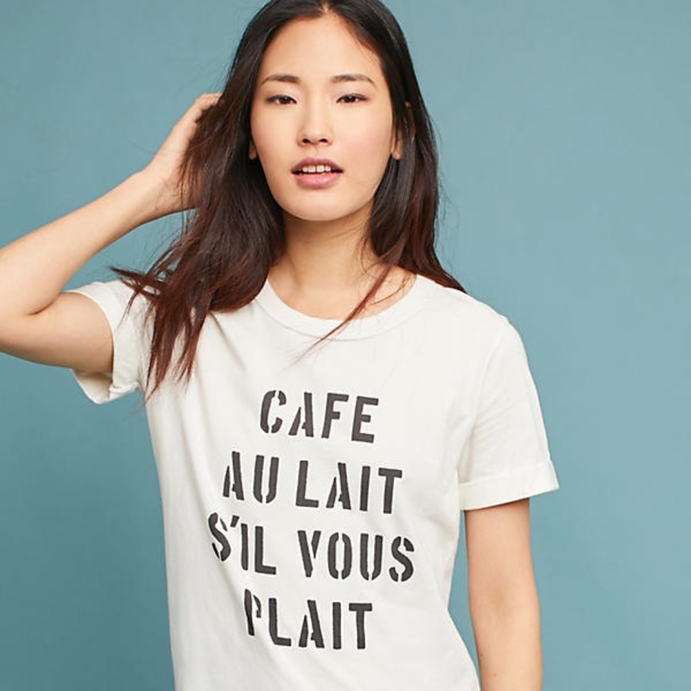 White T Shirt size S (Anthropologie)
